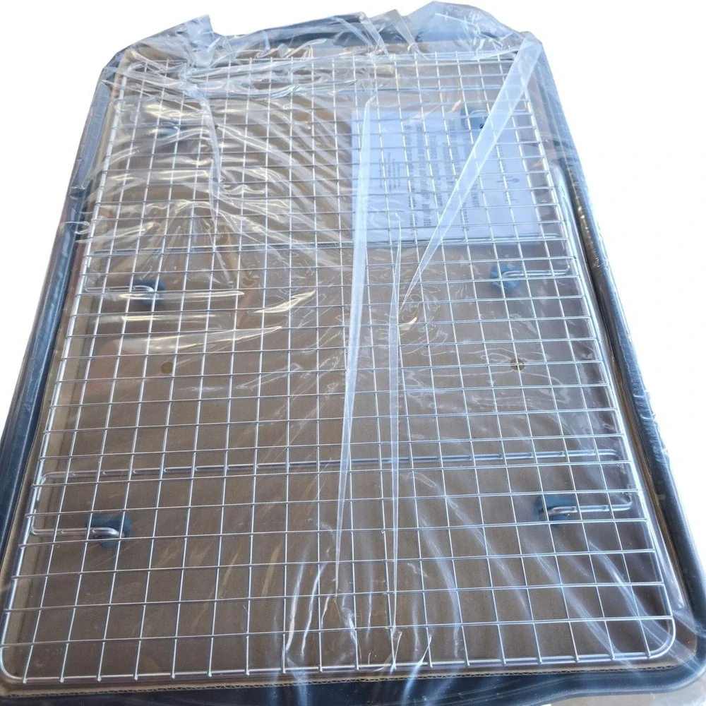 Pampered Chef Brilliance Nonstick Half Sheet Pan With Rack 101217 Grey New
